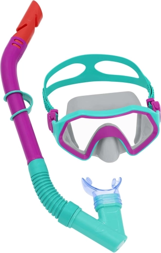 Set de snorkeling pentru copii, mov-turcoaz Bestway (mască + snorkel)
