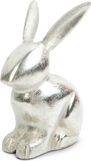 Decorațiune de Paște iepure din aluminiu, 16 × 10 cm