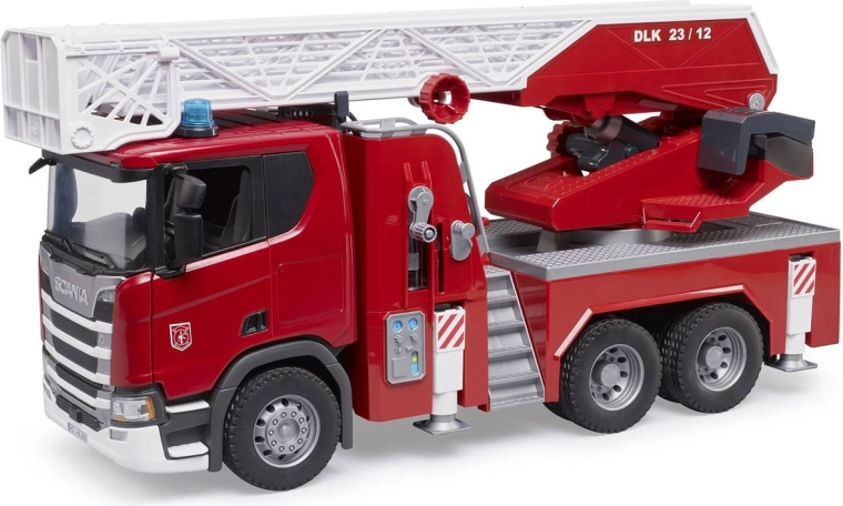 Mașină de pompieri Scania Bruder cu scară rotativă