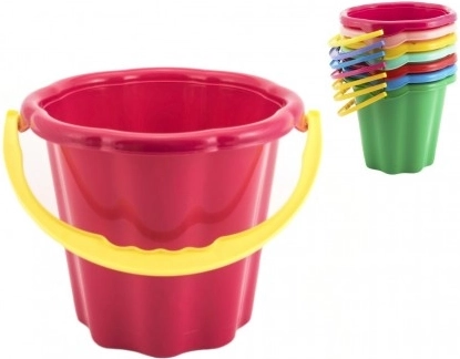 Găleată pentru nisip plastic 19cm sortiment 4 culori 12m+