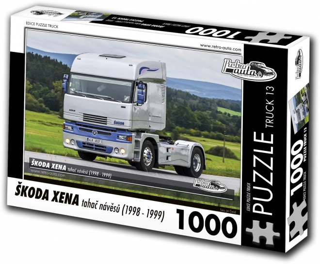 Puzzle RETRO-AUTA Škoda Xena cap tractor pentru semiremorci 1000 piese