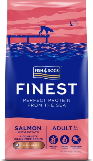 Fish4Dogs Finest somon cu cartofi – hrană uscată pentru câini adulți de talie mică 12 kg