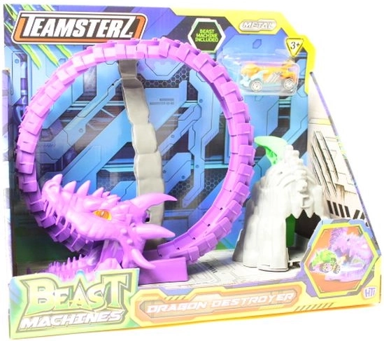 Pistă Teamsterz Dragon Destroyer cu mașinuță