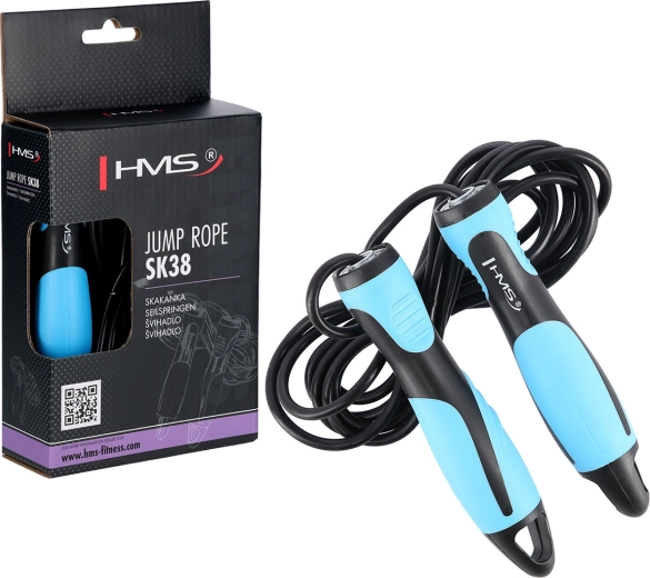 Coardă de sărit cu rulmenți și mânere ergonomice HMS