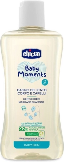 Chicco Baby Moments gel de duș 2în1 pentru păr și corp 200 ml