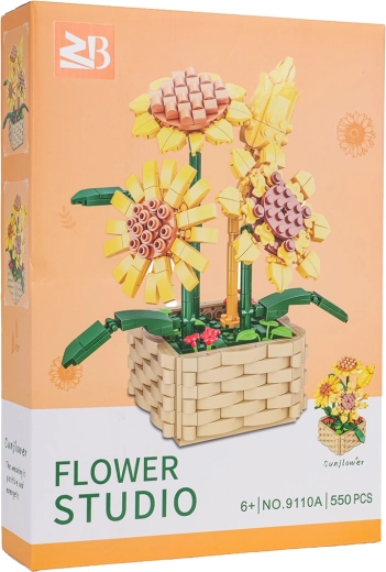 Set de construcție floarea-soarelui 550 piese