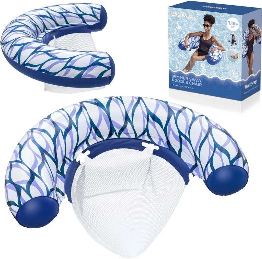 Fotoliu plutitor gonflabil Bestway Summer Sway cu șezut din plasă - 1 bucată