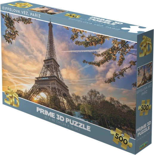 Prime 3D puzzle Turnul Eiffel din Paris, holografic, 500 de piese, 61 × 46 cm