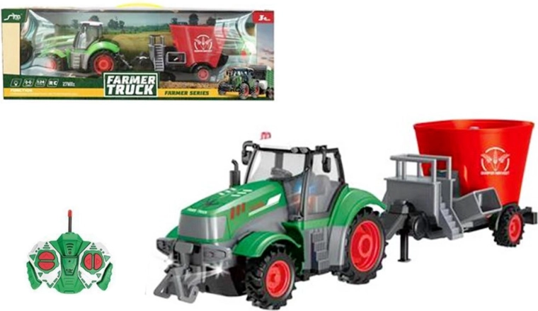 Tractor cu telecomandă, cu lumină și încărcător