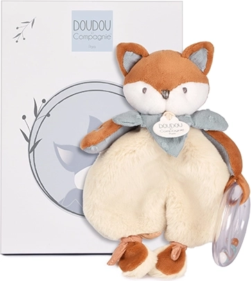 Set cadou Doudou – vulpița de pluș Timo cu zornăitoare, 18 cm