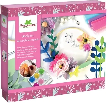 Lovely Box – atelier pentru confecționarea florilor din hârtie – set creativ pentru copii
