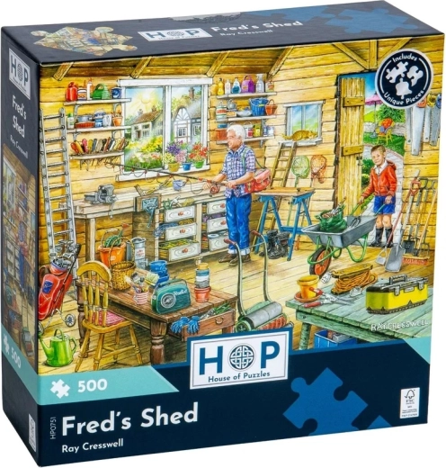 Puzzle House of Puzzles Șopronul lui Fred, 500 de piese