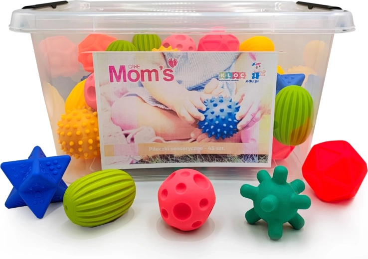 Mingi senzoriale – set educațional 45 buc 6m+ Mom’s Care