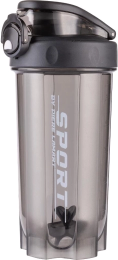 Sticlă shaker sport Lamart Shake 600 ml, neagră