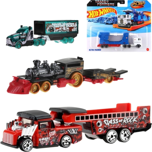 Mattel Hot Wheels Track Fleet vehicul cu remorcă Transformers - 1 bucată