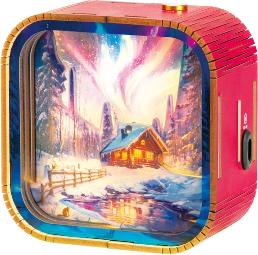 2Kids Toys puzzle 3D din lemn – lampă Aurora boreală