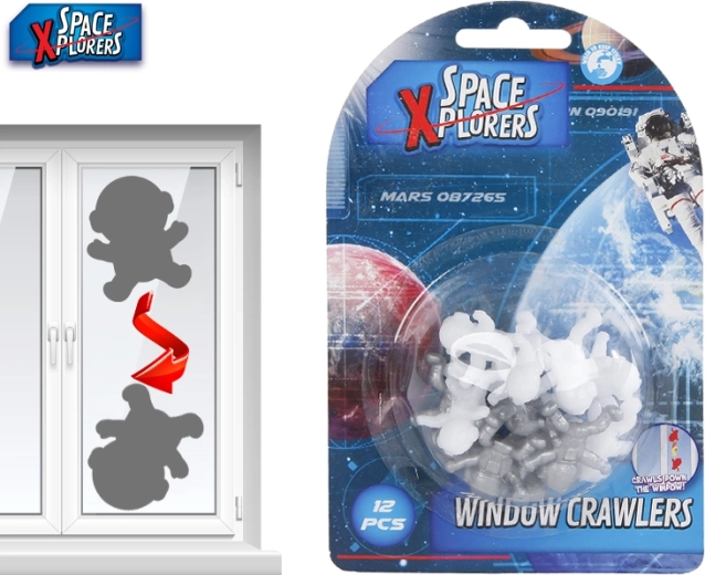 Set de alpiniști spațiali pentru sticlă – astronauți 2 cm, 12 buc