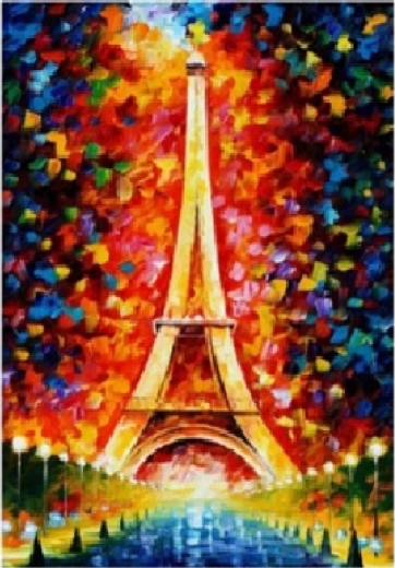 Pictură cu diamante Turnul Eiffel 30 × 40 cm NORIMPEX
