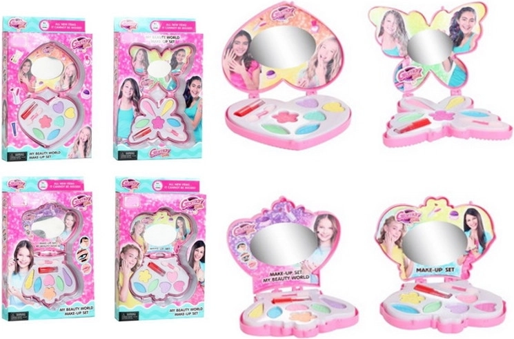 Set cosmetic pentru copii pentru machiaj într-o paletă în formă
