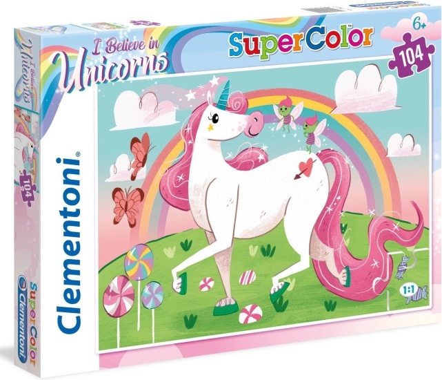 Puzzle cu 104 piese, unicorn