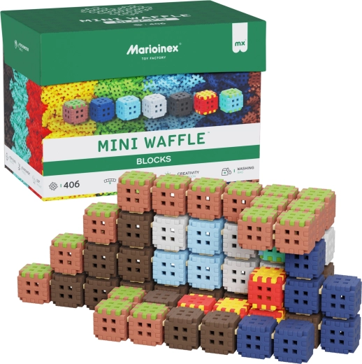 Set de construcție Mini Waffle Blocks 406 piese Marioinex