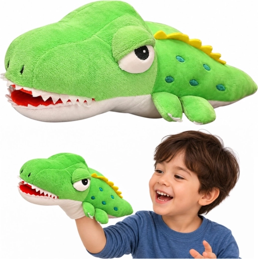 Crocodil din Pluș, Păpușă Verde 30 cm