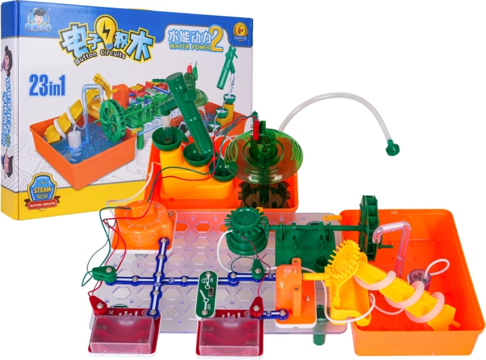 Set educativ creativ STEAM – modele pe apă, 101 piese