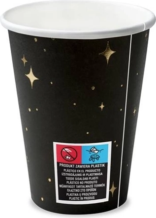 Pahare de unică folosință negre 260 ml