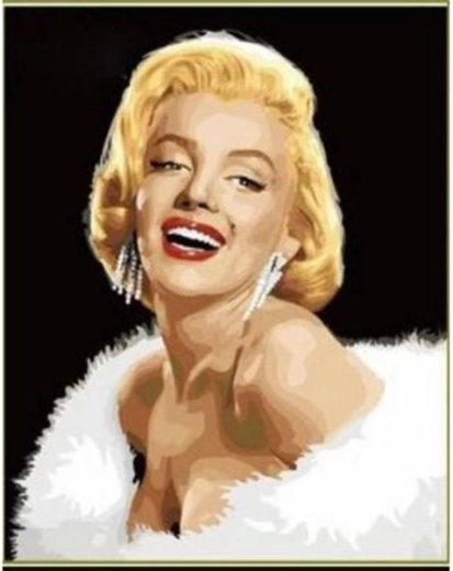 Tablou de pictat după numere pe ramă 40 × 50 cm Marilyn Monroe