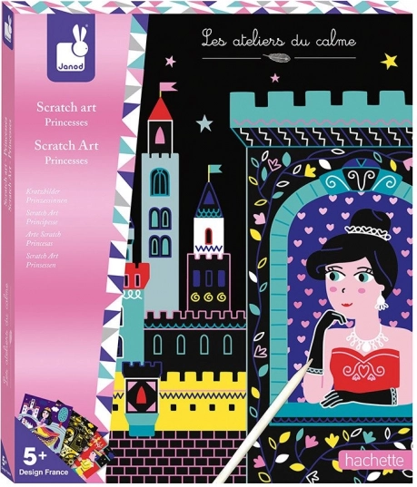 Set de cartonașe de răzuit cu prințese – JANOD