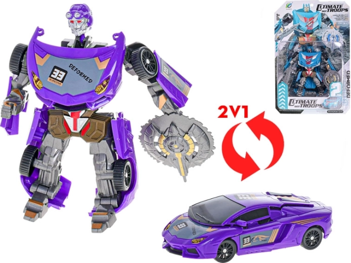 Mașină care se transformă în robot 15–16 cm pentru copii