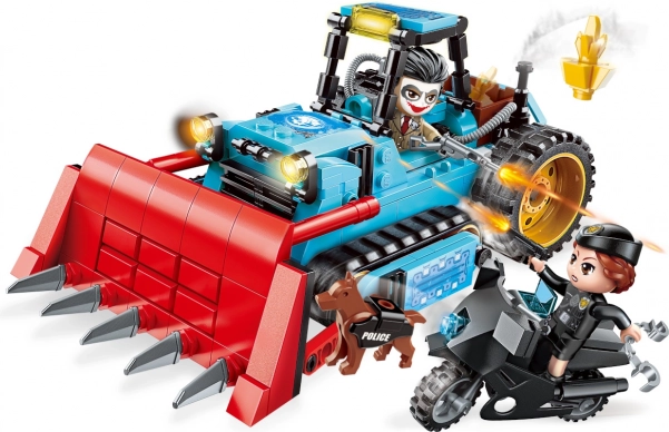 Qman Police Battle Force buldozer set de construcție