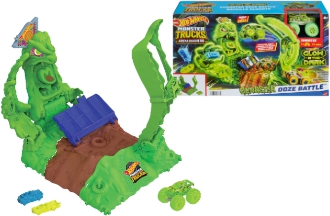 Set de joacă Hot Wheels Monster Trucks Arena Smasher Ooze Battle