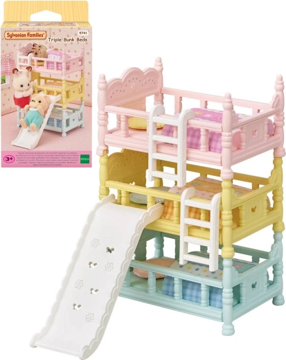 Sylvanian Families pat supraetajat cu tobogan – 3 buc.