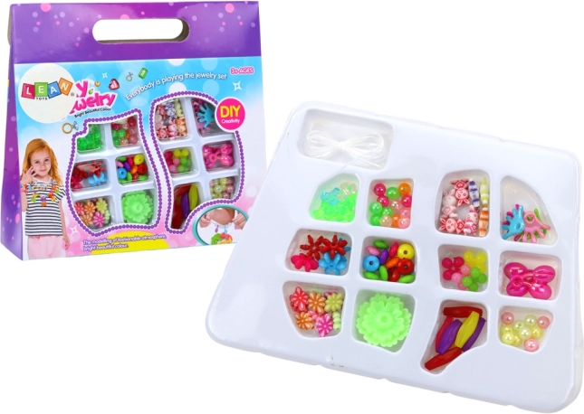 Set creativ de mărgele colorate pentru realizarea bijuteriilor