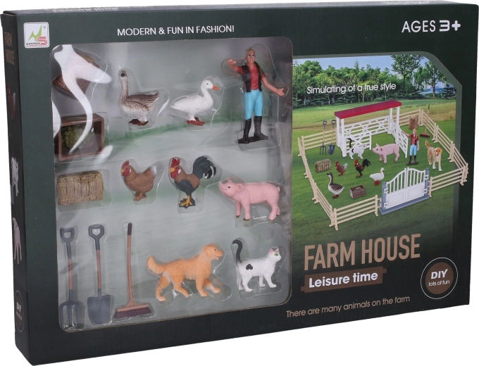 Set fermă cu figurină 8 cm