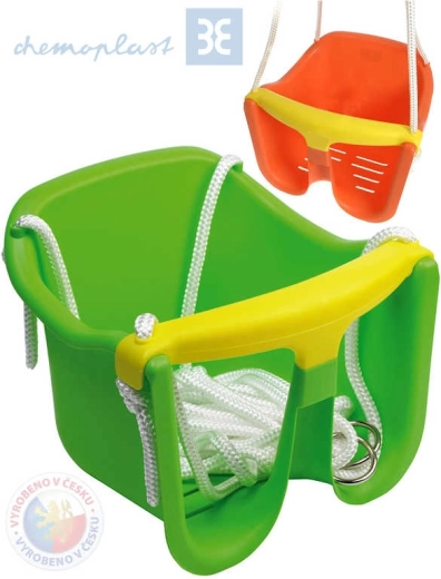 Chemoplast leagăn suspendat pentru copii tip scoică cu bară de protecție (plastic) - 1 bucată
