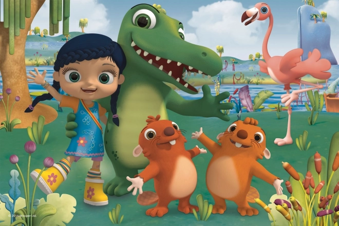 Puzzle Trefl Wissper și prietenii animale maxi 24 piese