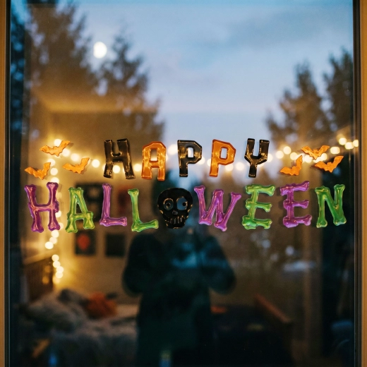 Autocolant gel pentru fereastră de Halloween - 1 bucată
