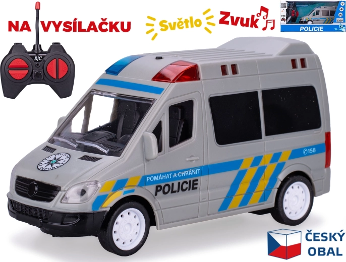 Mașinuță de poliție RC 17 cm cu telecomandă