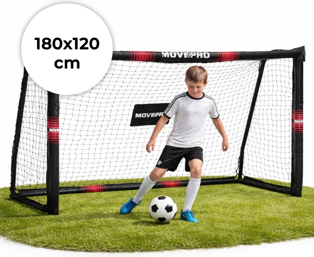 Poartă de fotbal cu plasă 180 × 120 × 60 cm MOVEPRO