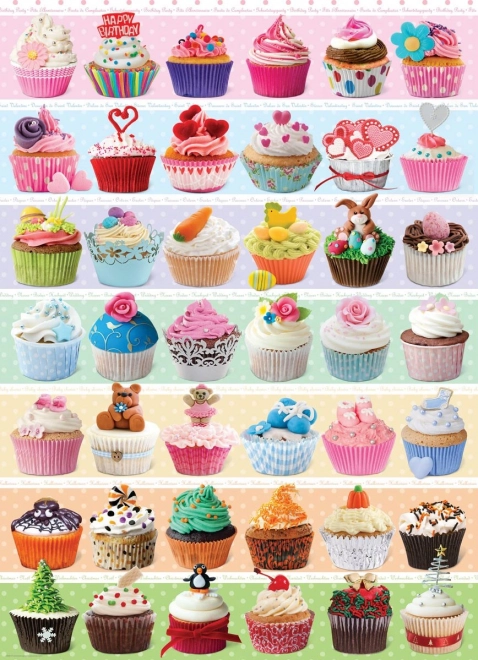 EUROGRAPHICS puzzle Sărbătoare cupcakes 1000 de piese