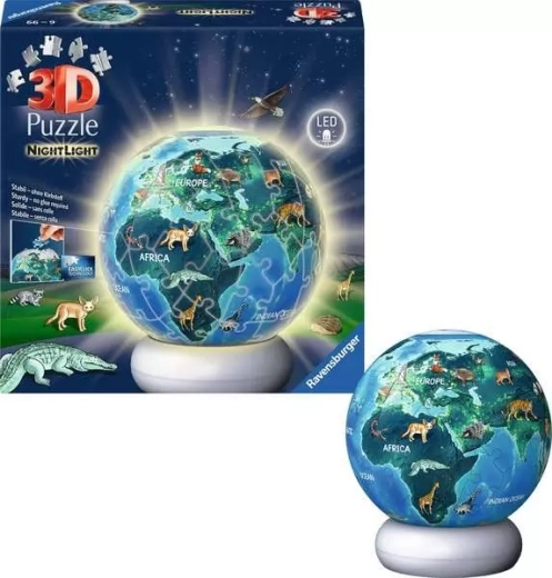 Ravensburger puzzle 3D luminos Noaptea Pământului 72 piese