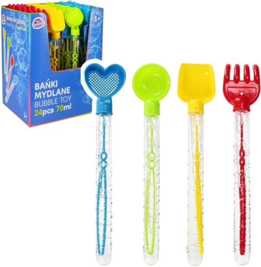 Bule de săpun 70 ml cu mâner în formă de jucării pentru nisip