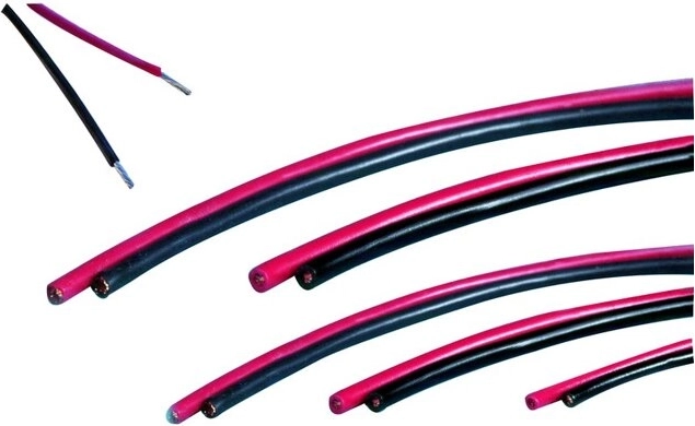 Fire din silicon JAMARA 1,5 mm² roșu/negru, 2 × 2 m