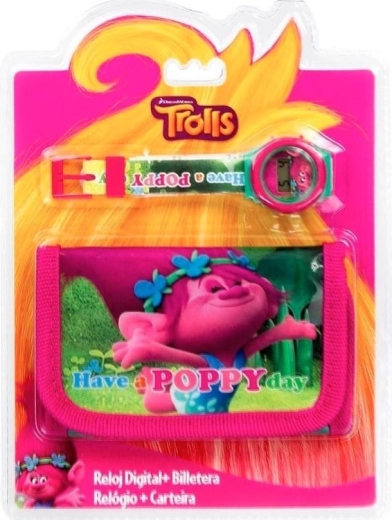 Set de ceas și portofel Trolls