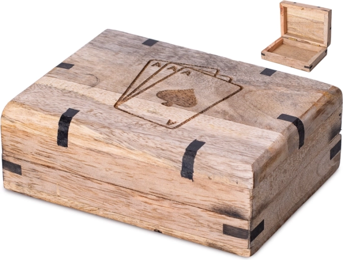 Carcasă din lemn pentru cărți de joc 12 × 9 cm