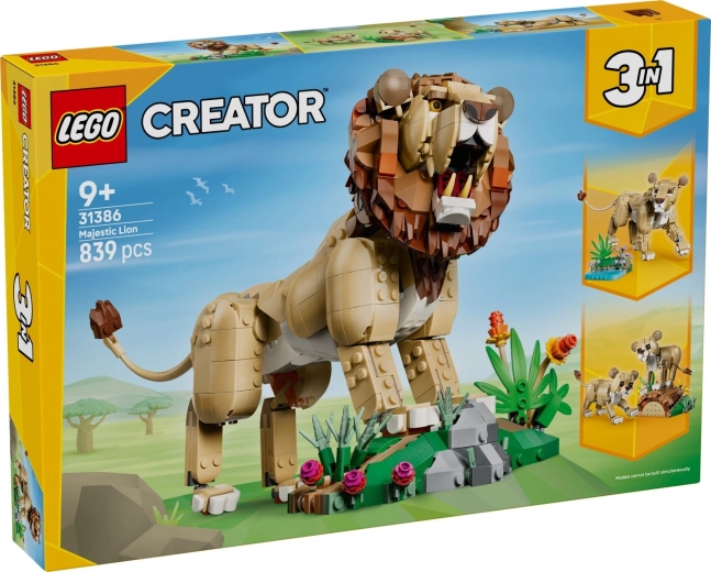 LEGO Creator 3 în 1 Animale sălbatice: Leul mândru