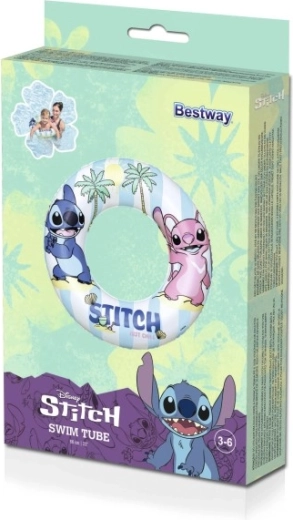 Colac de înot gonflabil DISNEY STITCH 56 cm pentru copii