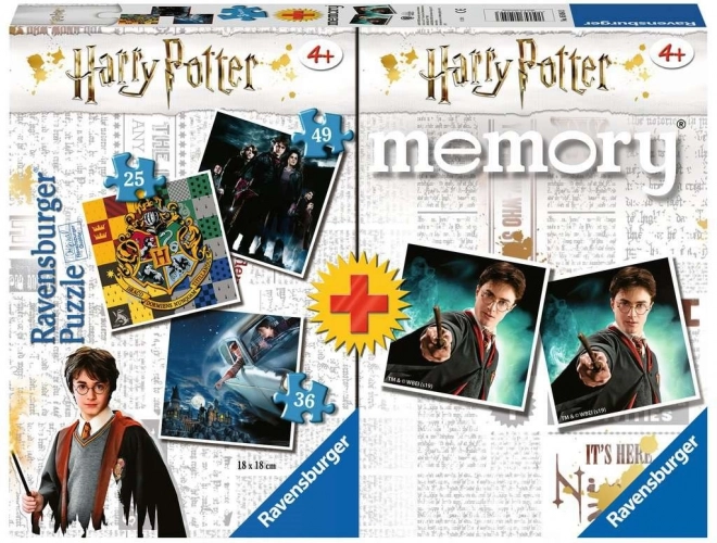 Puzzle Ravensburger Harry Potter 3în1 pentru copii